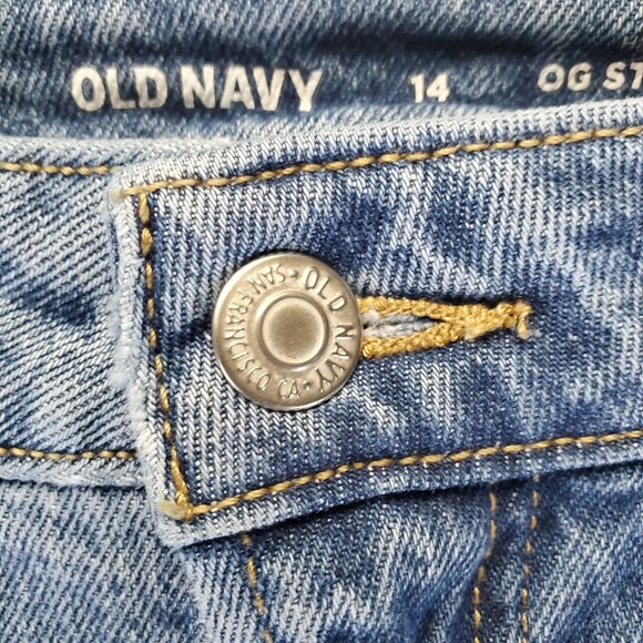 Old Navy Jeans Womens 14 Blue High-Rise OG Straight Secret Smooth Pockets Denim - Picture 9 of 12